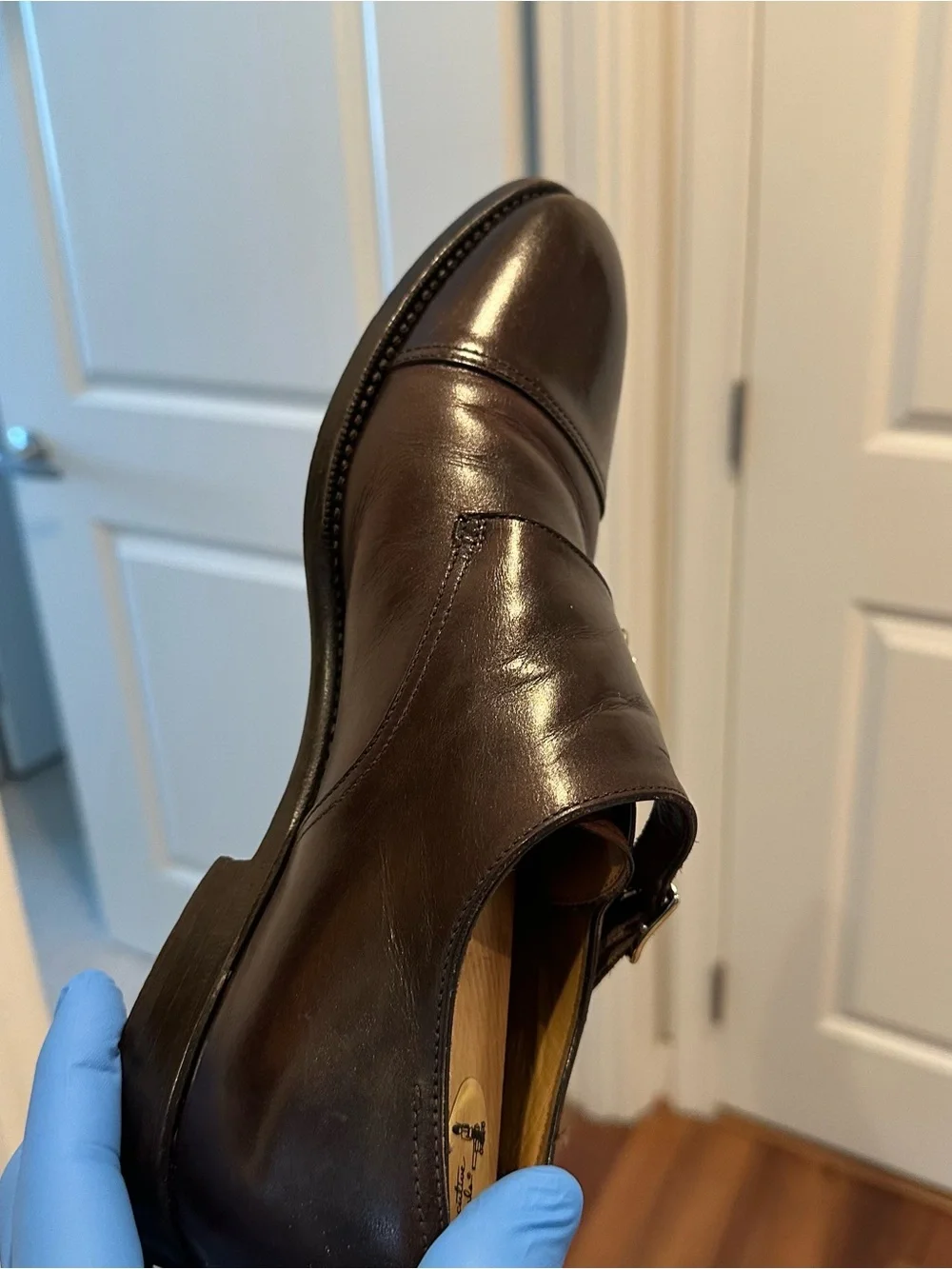 Suit Supply Men's Double Monk Strap Leather Shoes
